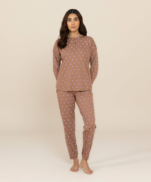 Sapphire - Heart Printed Jersey Pj Set