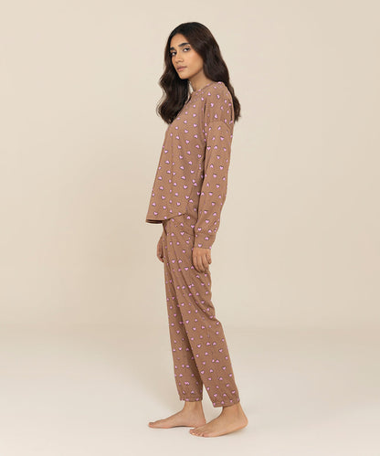 Sapphire - Heart Printed Jersey Pj Set