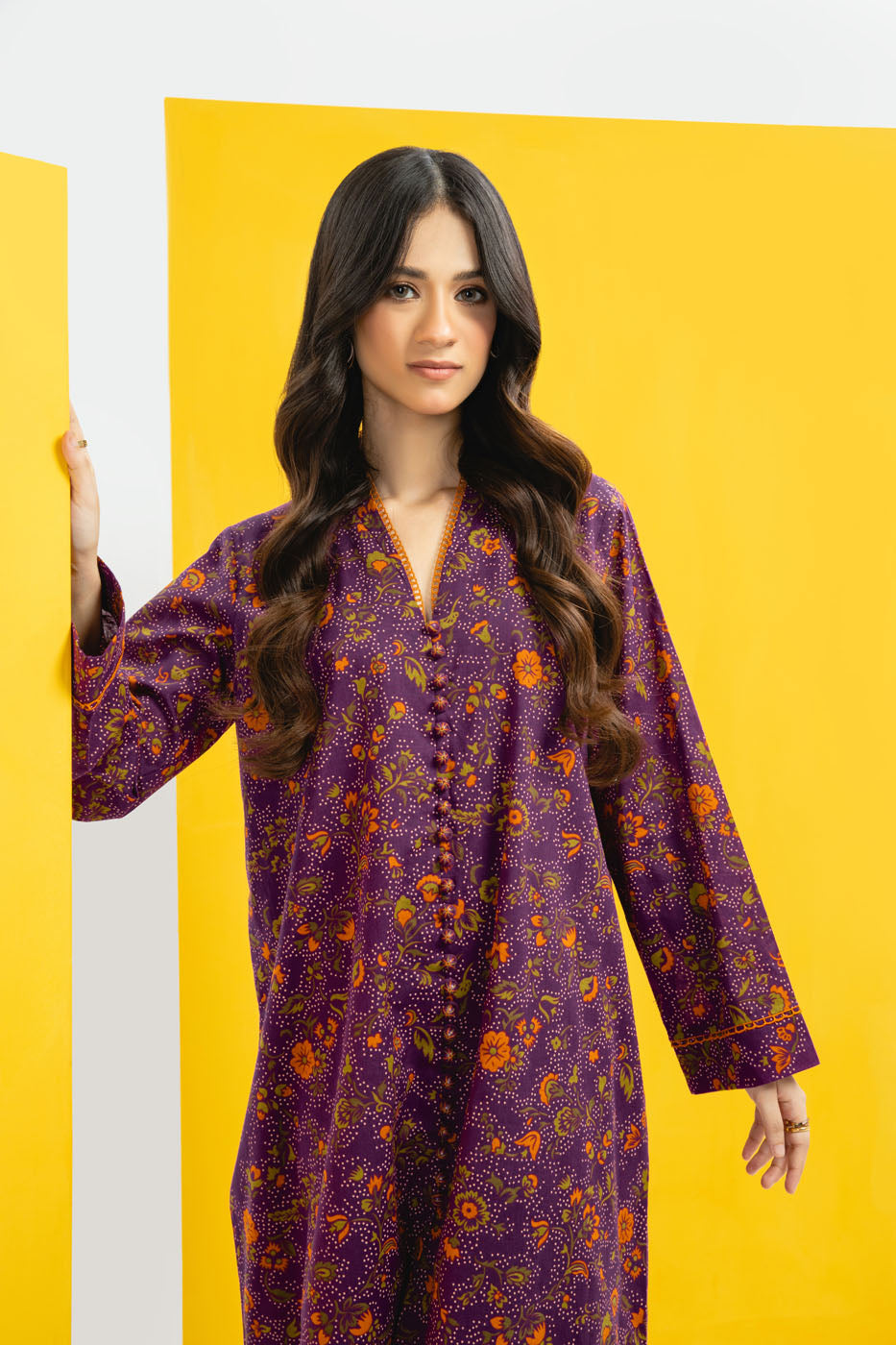 1 Pc Printed Cambric Shirt