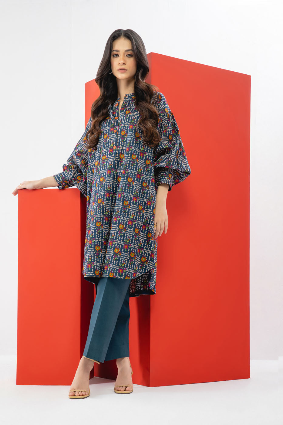 1 Pc Printed Cambric Shirt
