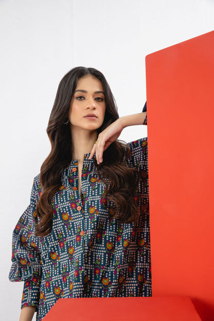 1 Pc Printed Cambric Shirt