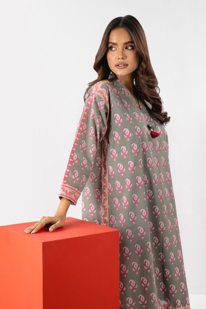 1 Pc Printed Cambric Shirt
