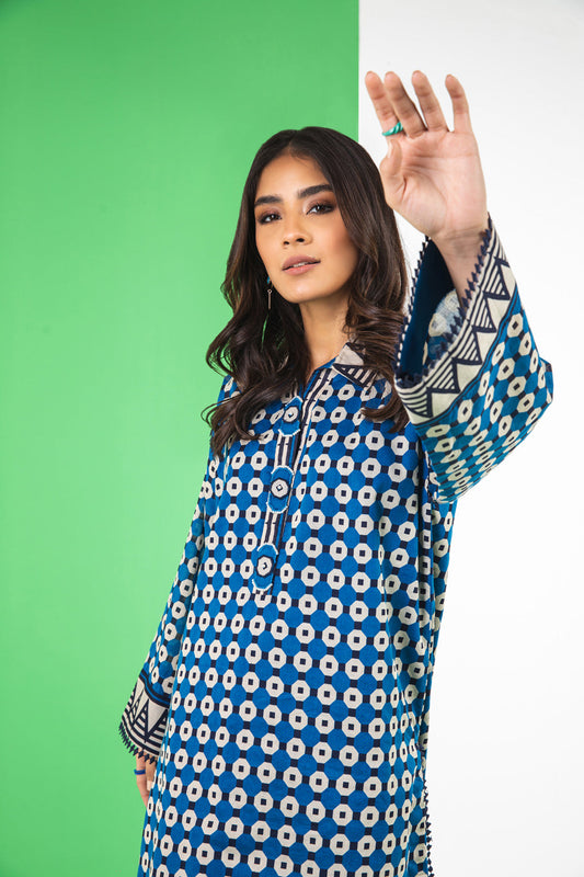 2 Pc Printed Lawn Suit With Cambric Trouser