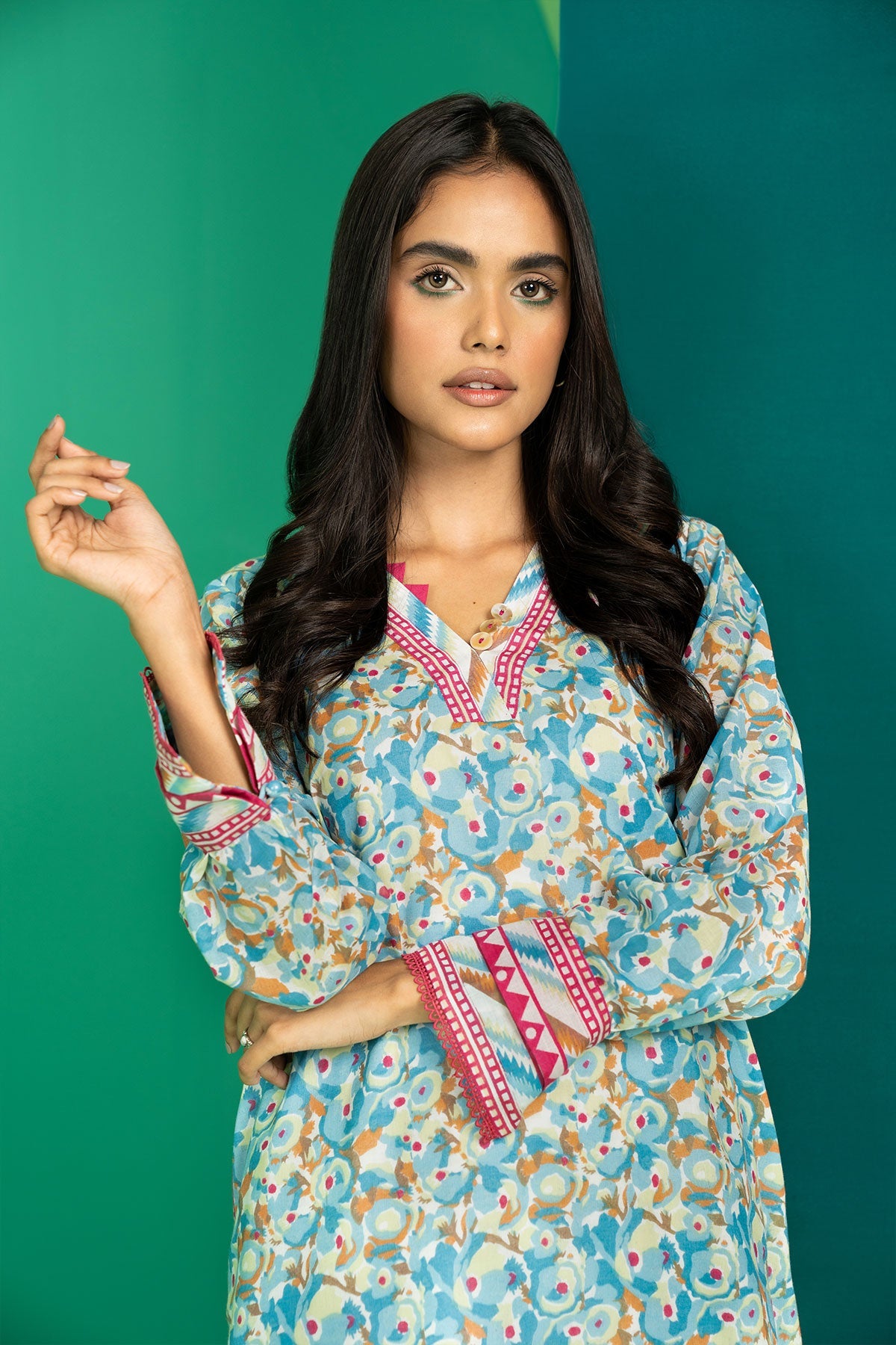 1 Pc Printed Lawn Shirt