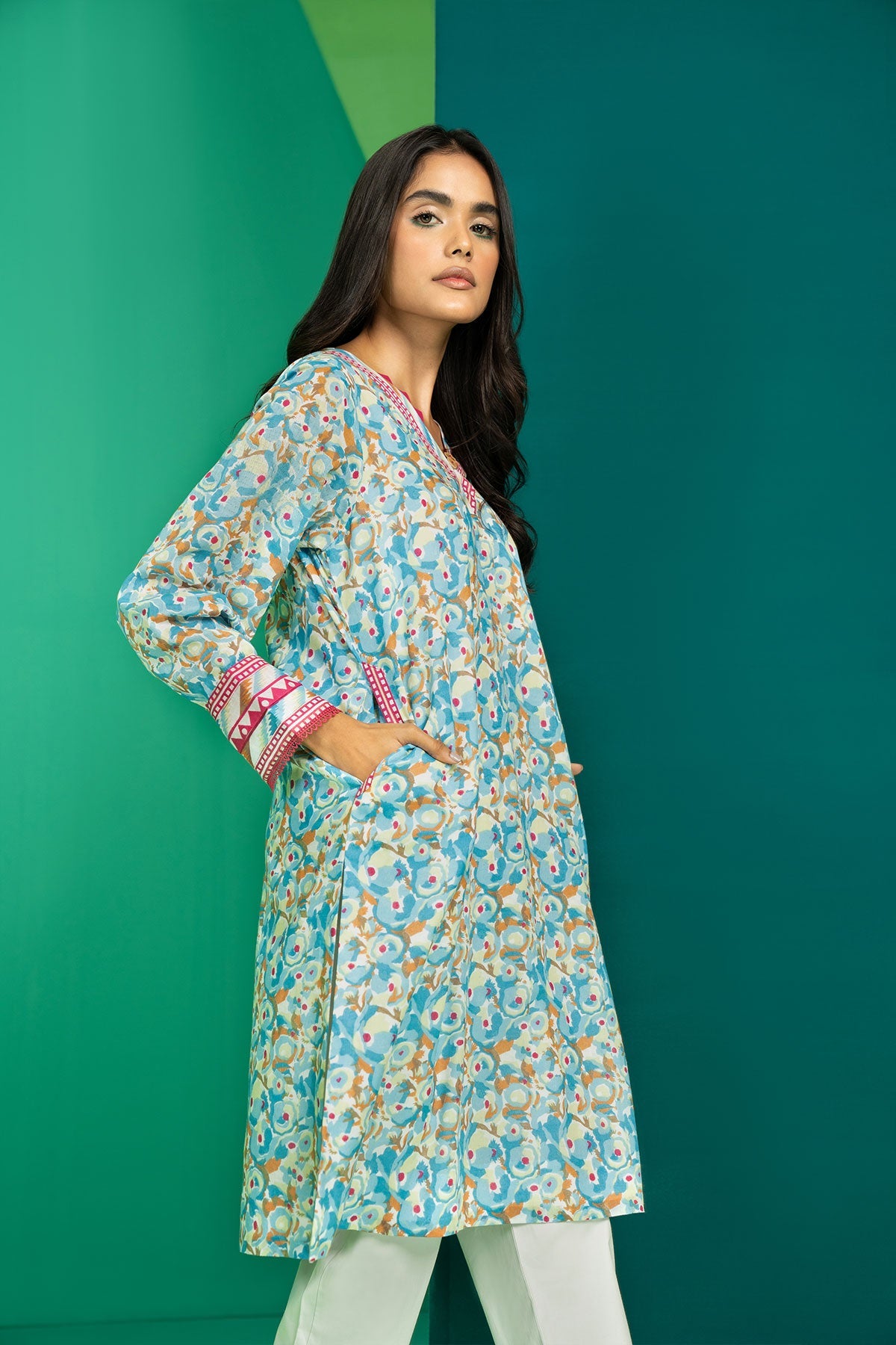 1 Pc Printed Lawn Shirt