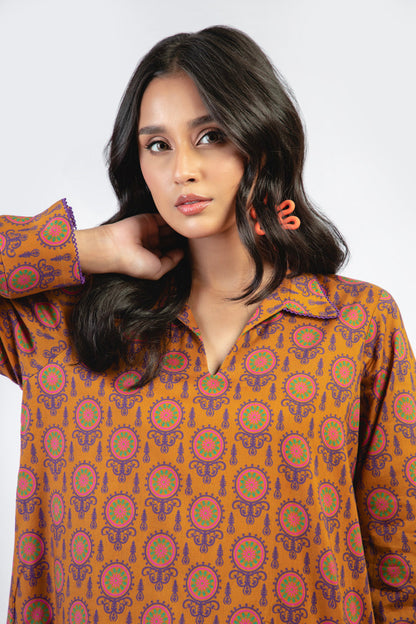 1 Pc Printed Cambric Shirt