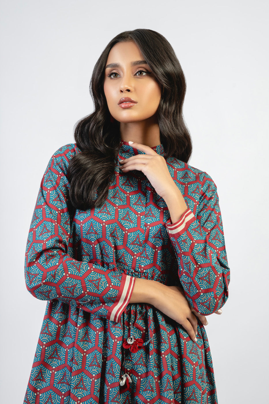 1 Pc Printed Cambric Shirt