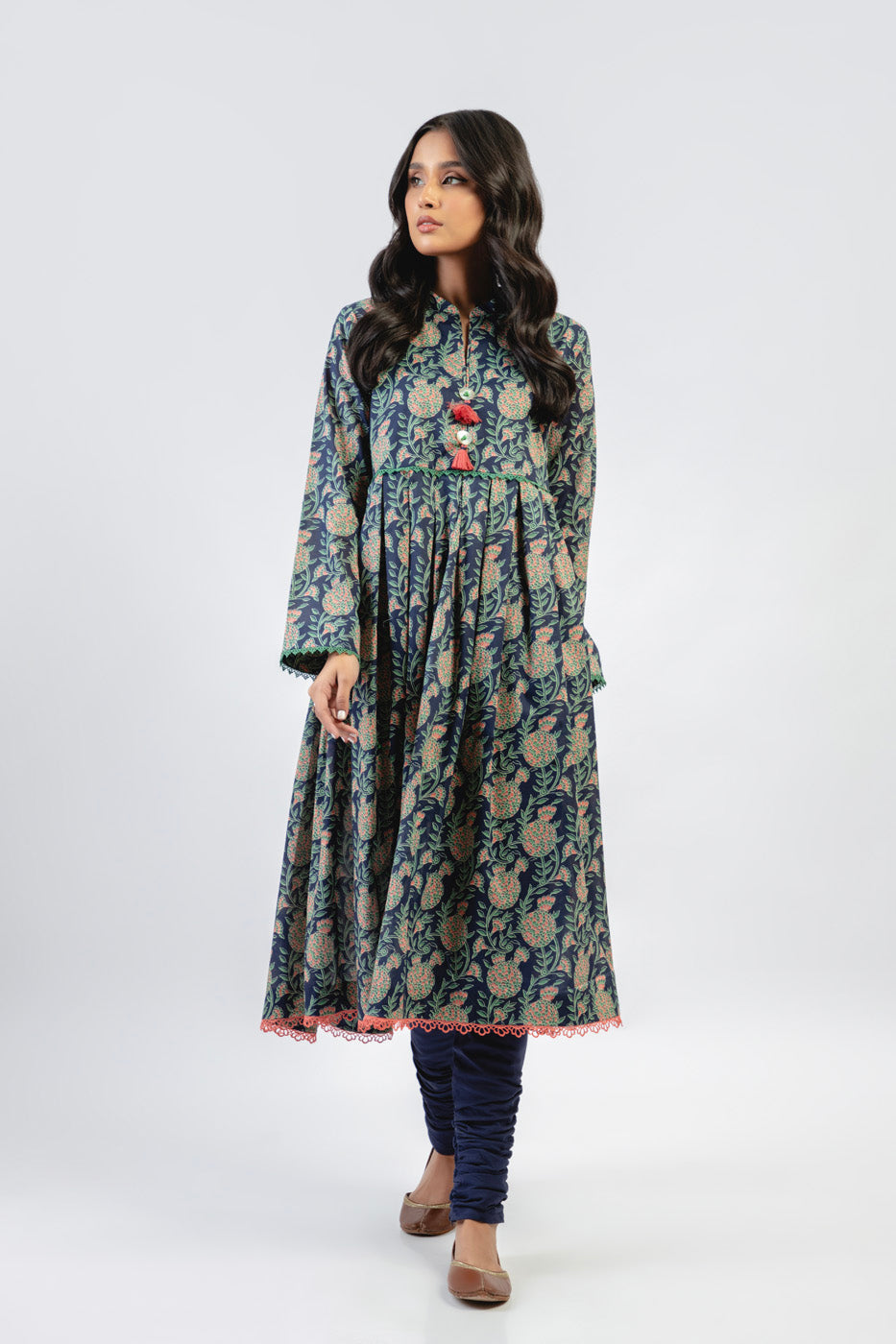 1 Pc Printed Cambric Shirt