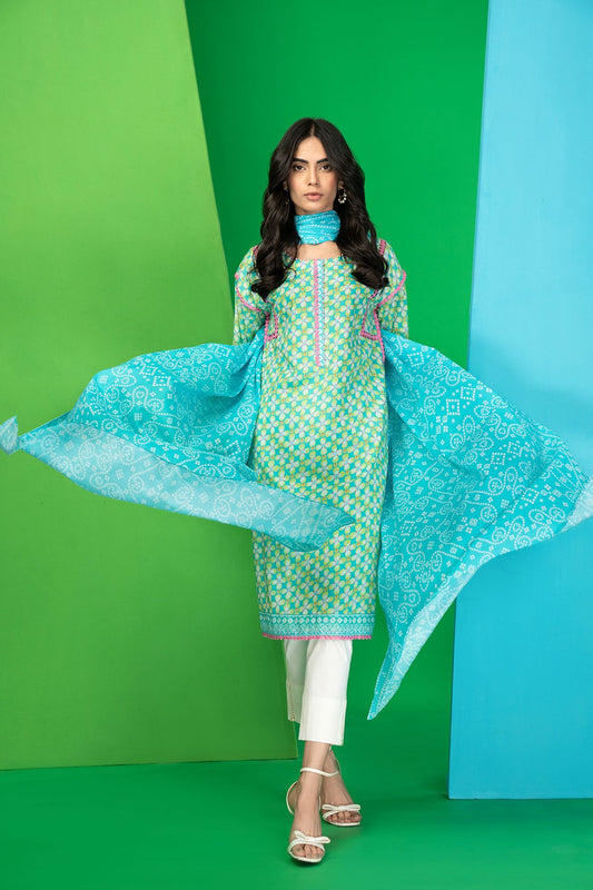 1 Pc Printed Lawn Dupatta