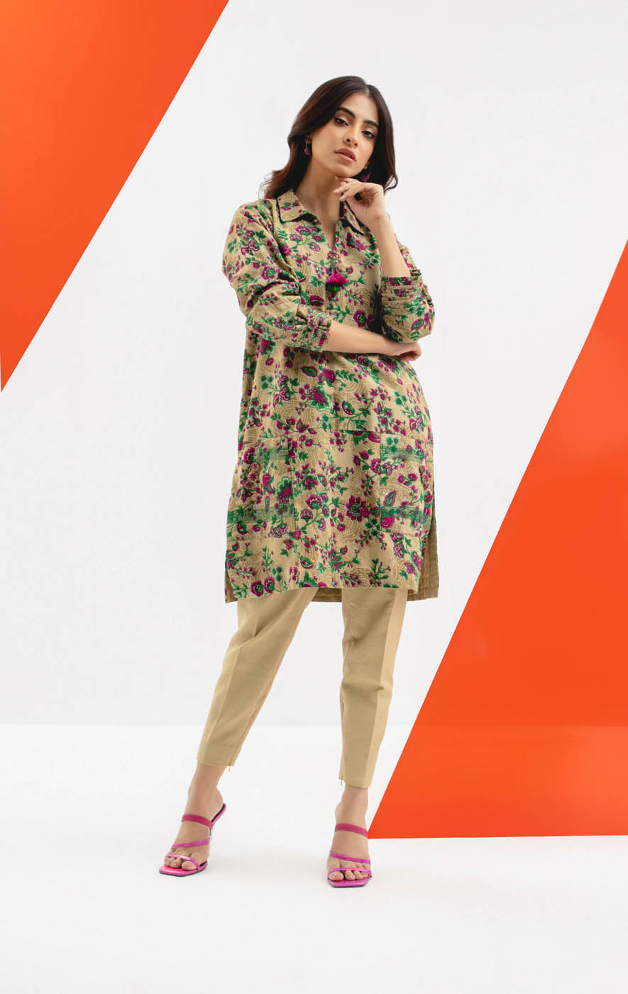 1 Pc Printed Khaddar Shirt