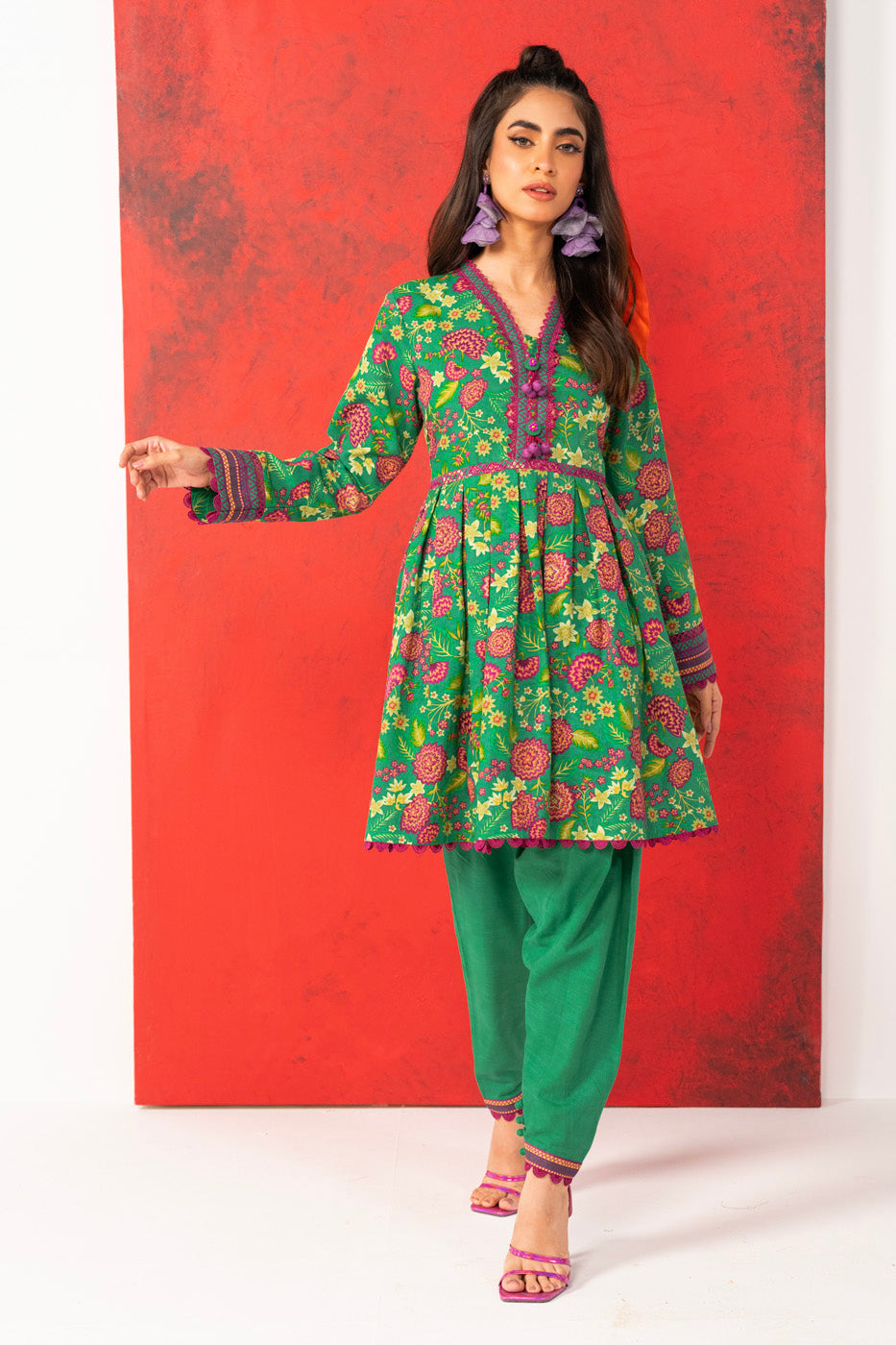 1 Pc Printed Khaddar Shirt