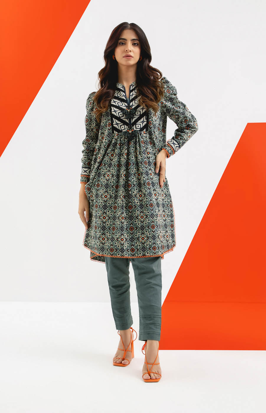 1 Pc Printed Khaddar Shirt