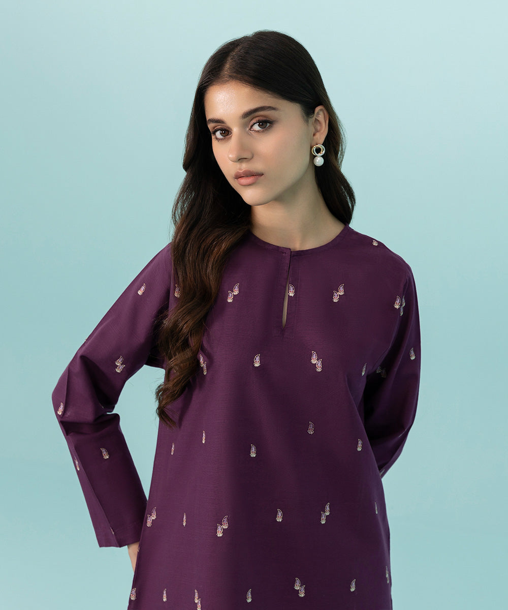 Sapphire - Embroidered Khaddar Shirt