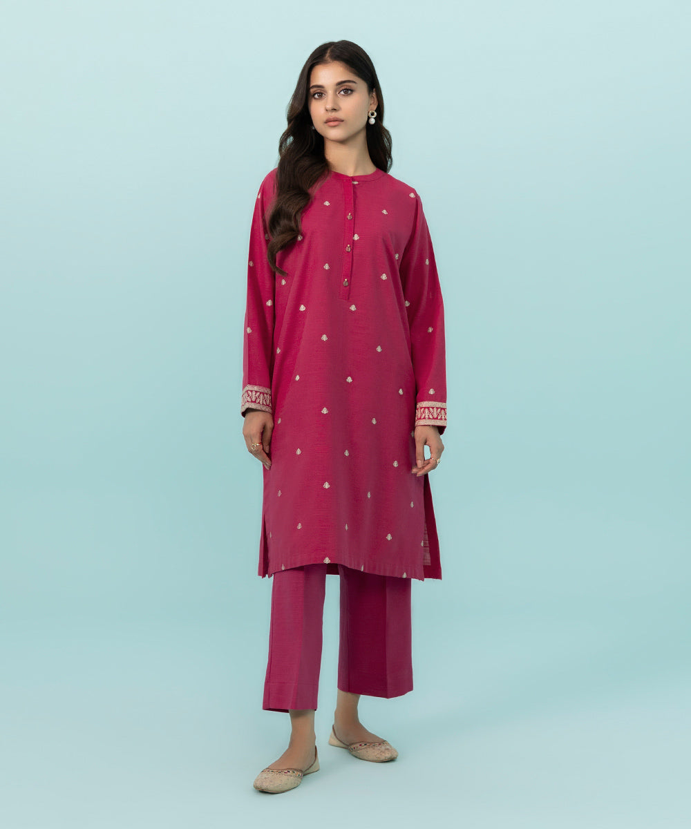 Sapphire - Embroidered Khaddar Shirt