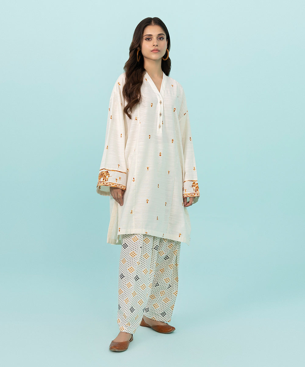 Sapphire - Embroidered Khaddar Shirt