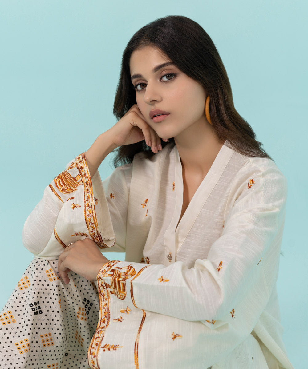 Sapphire - Embroidered Khaddar Shirt