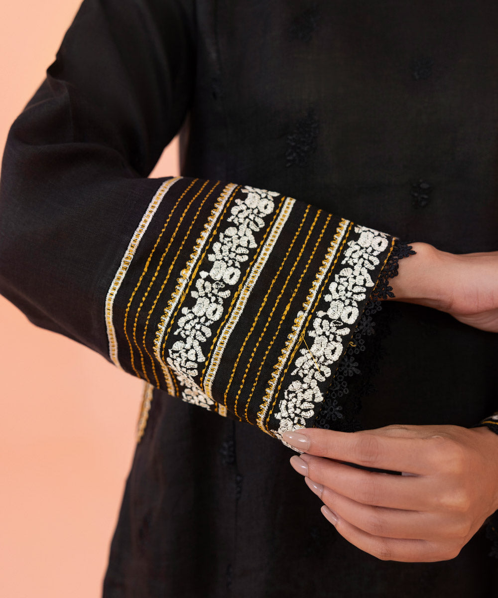 Sapphire - 2 Piece - Embroidered Cotton Linen Suit
