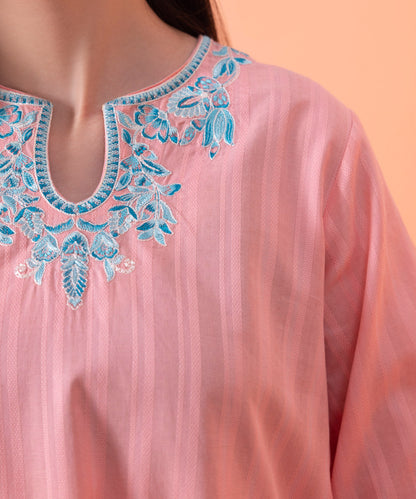 Sapphire - Embroidered Cotton Shirt