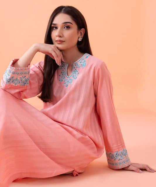 Sapphire - Embroidered Cotton Shirt