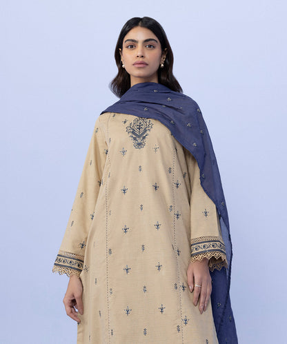 Sapphire - 3 Piece - Embroidered Jacquard Suit