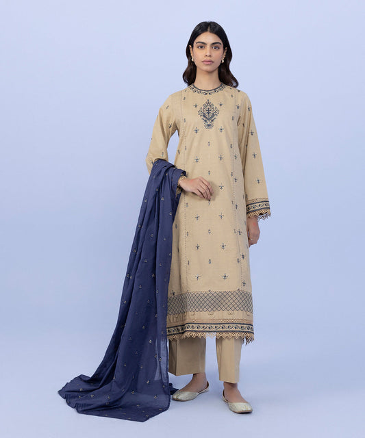 Sapphire - 3 Piece - Embroidered Jacquard Suit