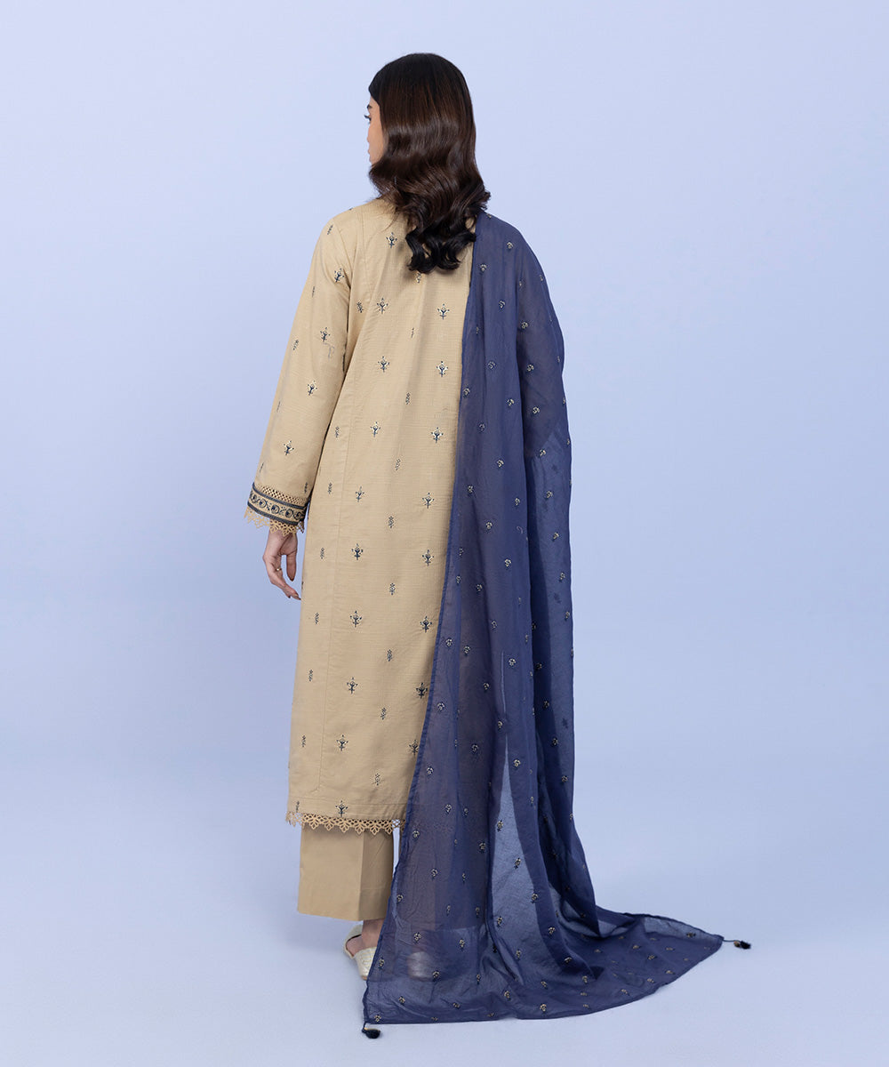 Sapphire - 3 Piece - Embroidered Jacquard Suit