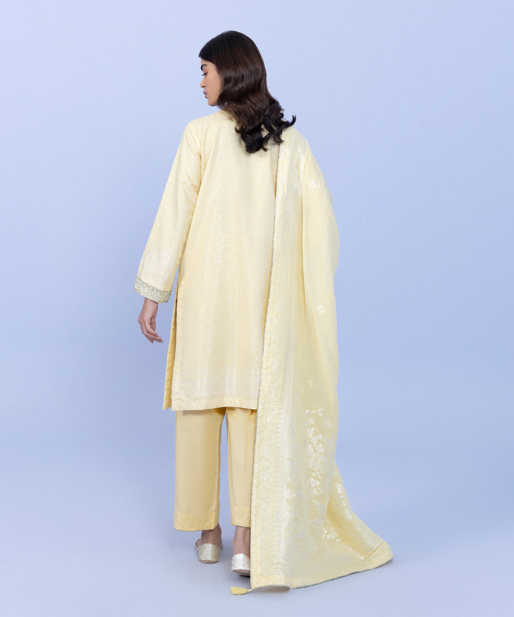 Sapphire - 3 Piece - Embroidered Jacquard Suit