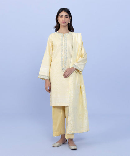 Sapphire - 3 Piece - Embroidered Jacquard Suit
