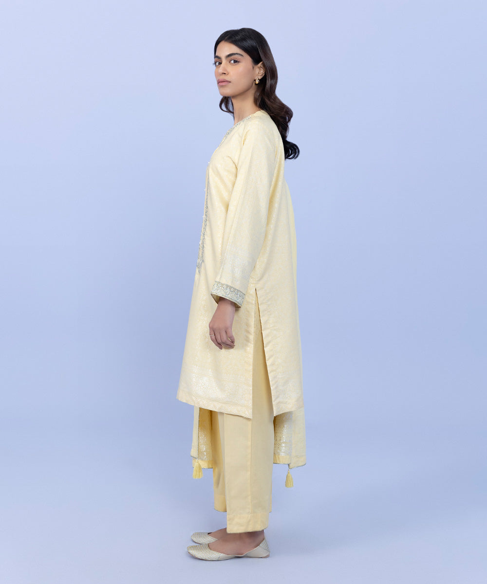 Sapphire - 3 Piece - Embroidered Jacquard Suit