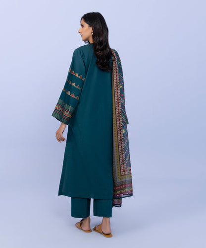 Sapphire - 3 Piece - Embroidered Cotton Suit