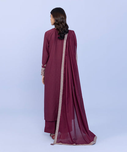 Sapphire - 3 Piece - Embroidered Karandi Suit