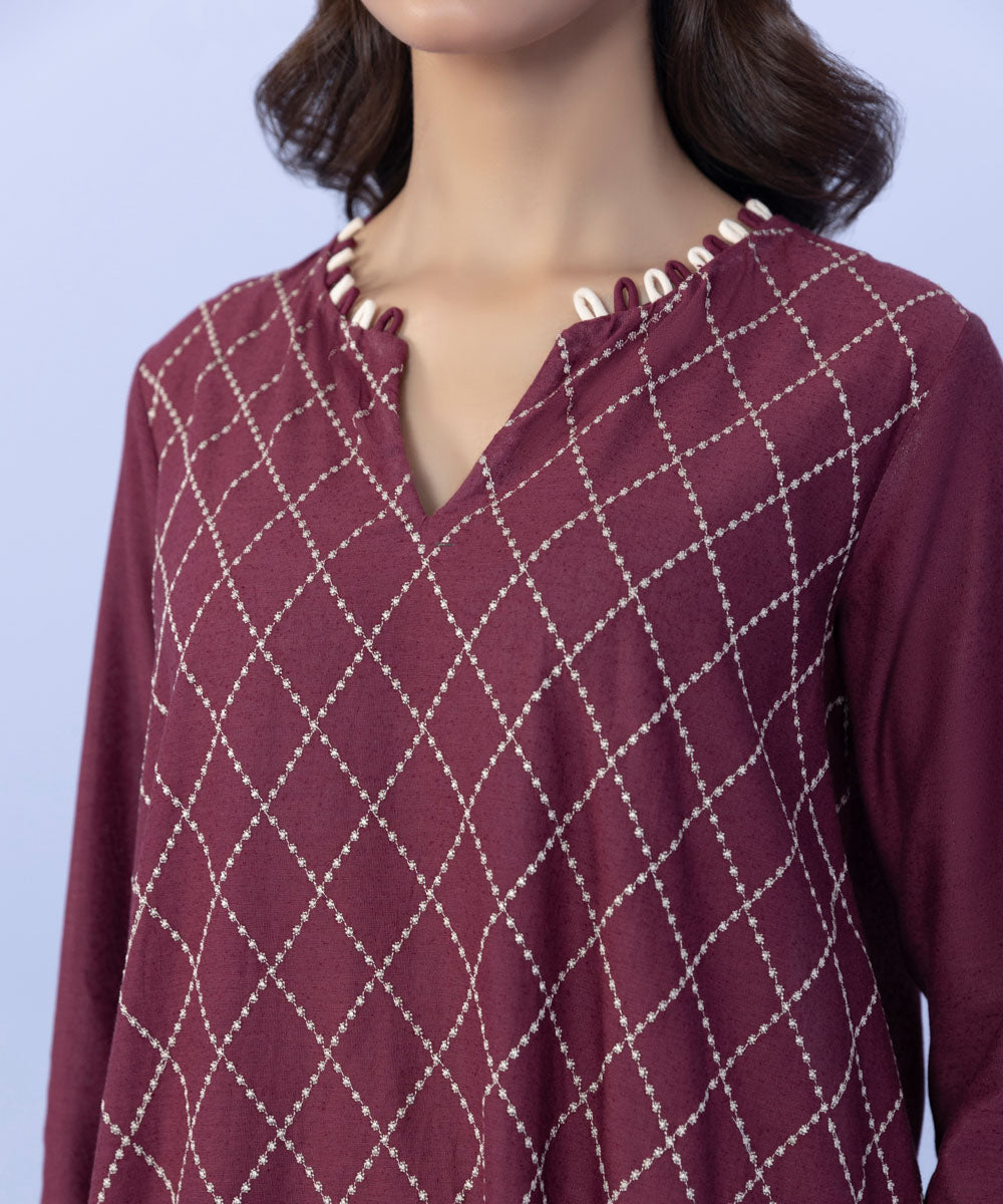 Sapphire - 3 Piece - Embroidered Karandi Suit