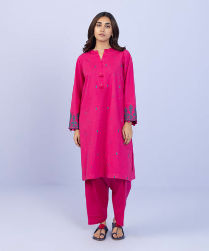 Sapphire - 2 Piece - Embroidered Cotton Suit