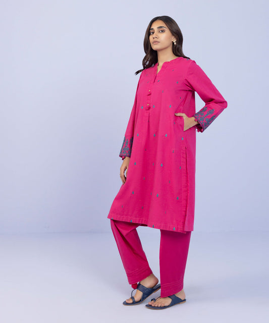 Sapphire - 2 Piece - Embroidered Cotton Suit