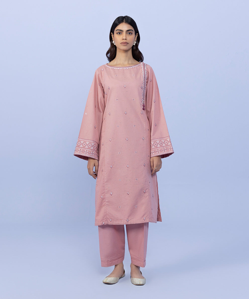 Sapphire - 2 Piece - Embroidered Cotton Suit
