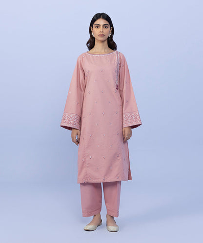 Sapphire - 2 Piece - Embroidered Cotton Suit