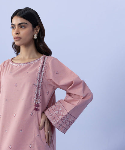 Sapphire - 2 Piece - Embroidered Cotton Suit