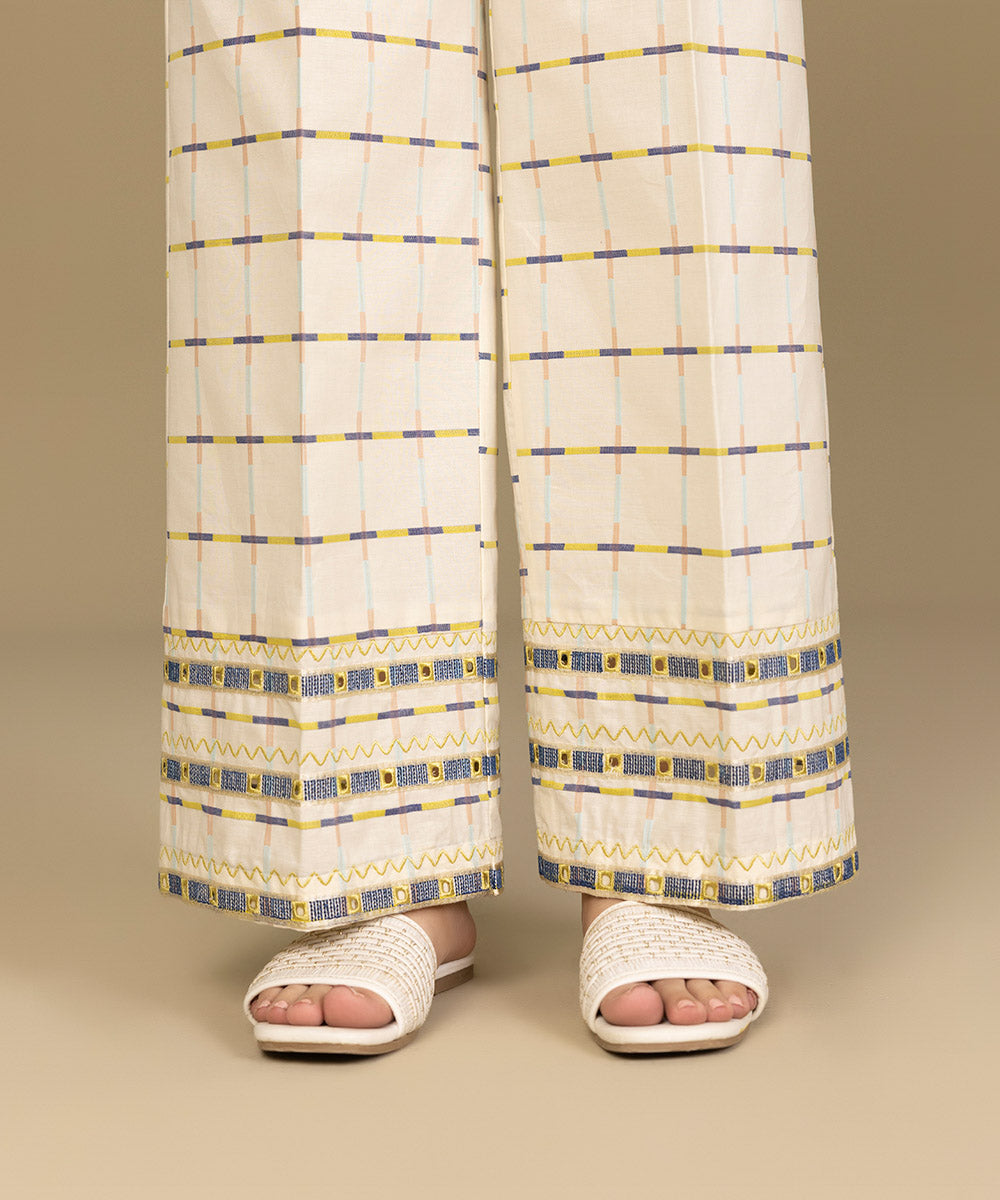 Sapphire - Embroidered Jacquard Culottes