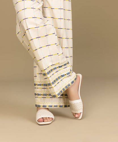 Sapphire - Embroidered Jacquard Culottes