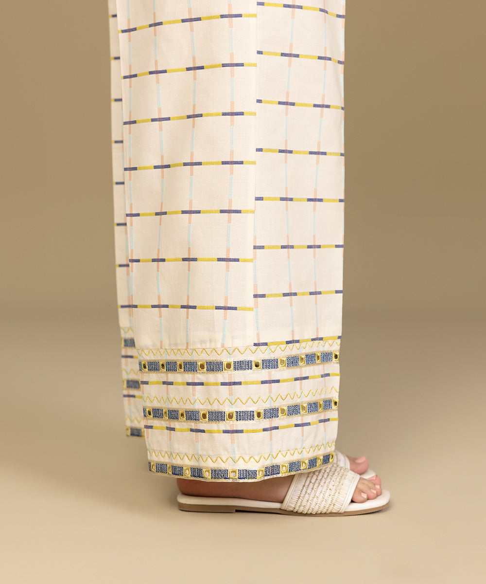 Sapphire - Embroidered Jacquard Culottes