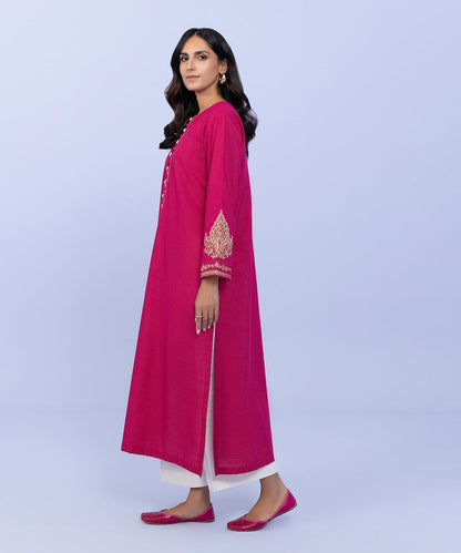 Sapphire - Embroidered Zari Khaddar Shirt