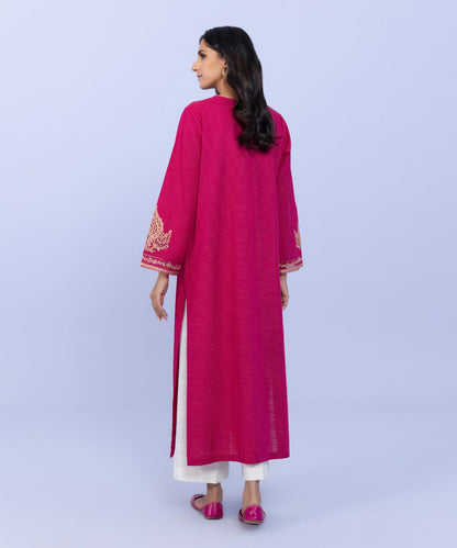 Sapphire - Embroidered Zari Khaddar Shirt