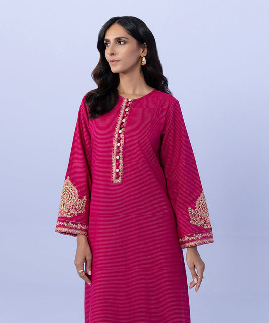 Sapphire - Embroidered Zari Khaddar Shirt