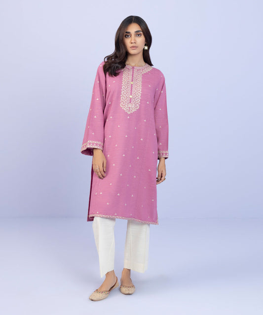 Sapphire - Embroidered Zari Khaddar Shirt