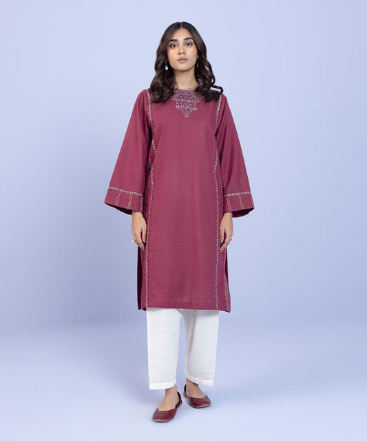 Sapphire - Embroidered Zari Khaddar Shirt