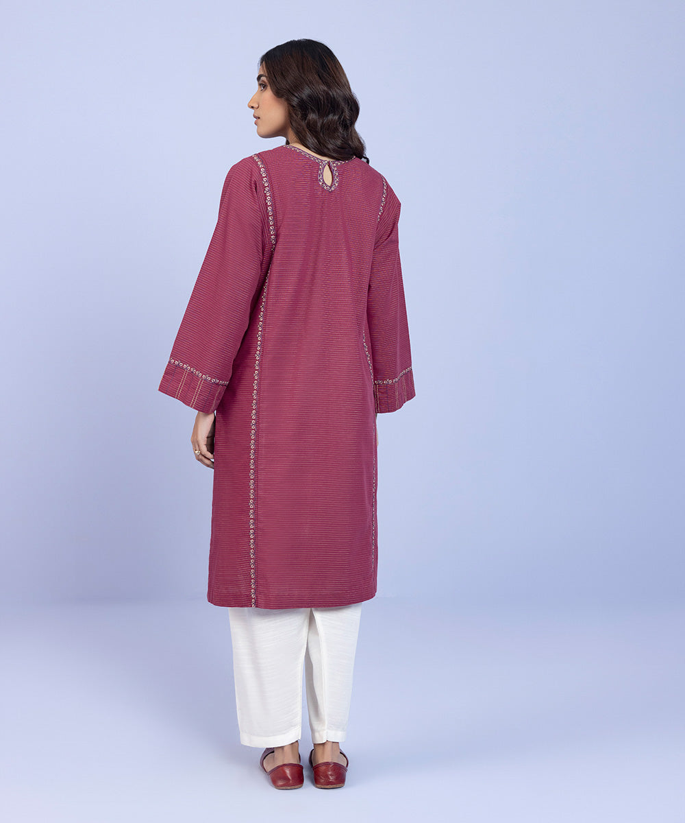 Sapphire - Embroidered Zari Khaddar Shirt