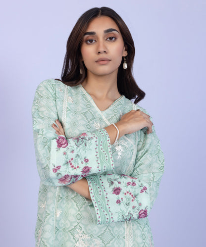 Sapphire - Embroidered Karandi Shirt