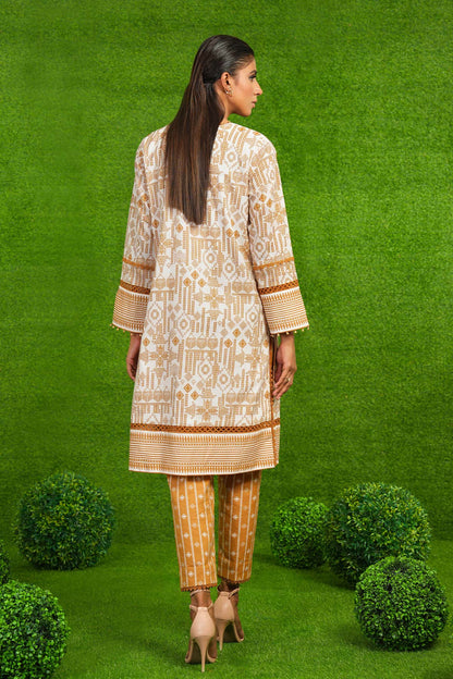 2 Pc Embroidered Lawn Suit With Cambric Trouser