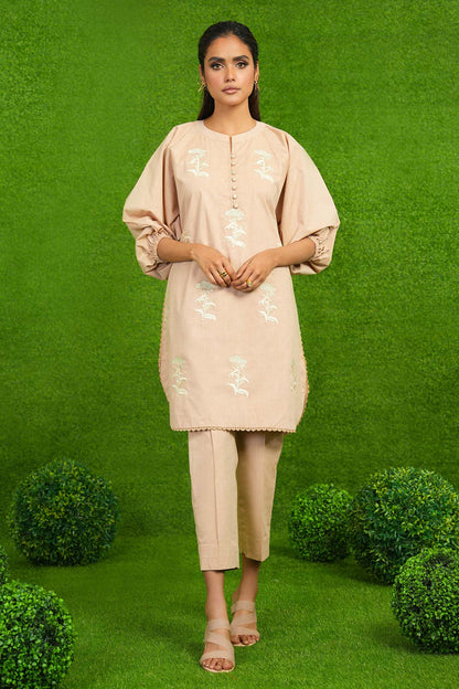 2 Pc Embroidered Chambre Suit With Chambre Trouser