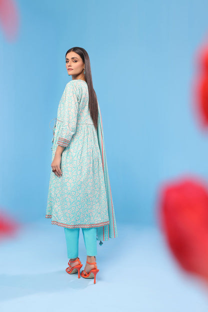 3 Pc Printed Lawn Suit With Lawn Dupatta